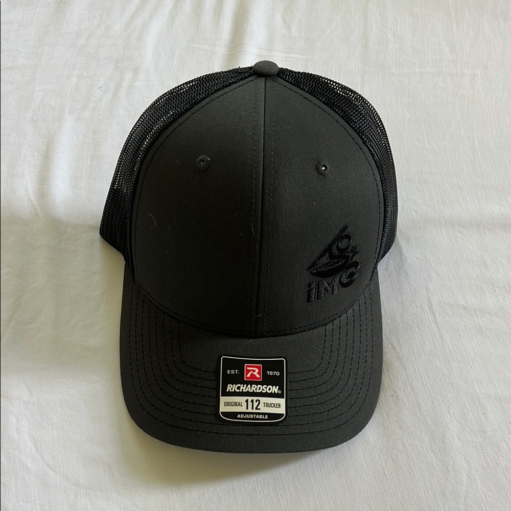 Black Curved Brim Hat with Minimalist Design